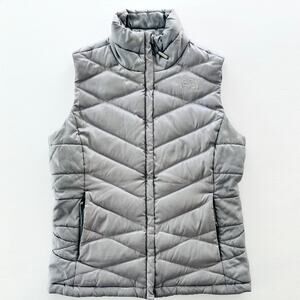 The North Face Ladies Quilted Goose Puffer Vest Size Small Grey